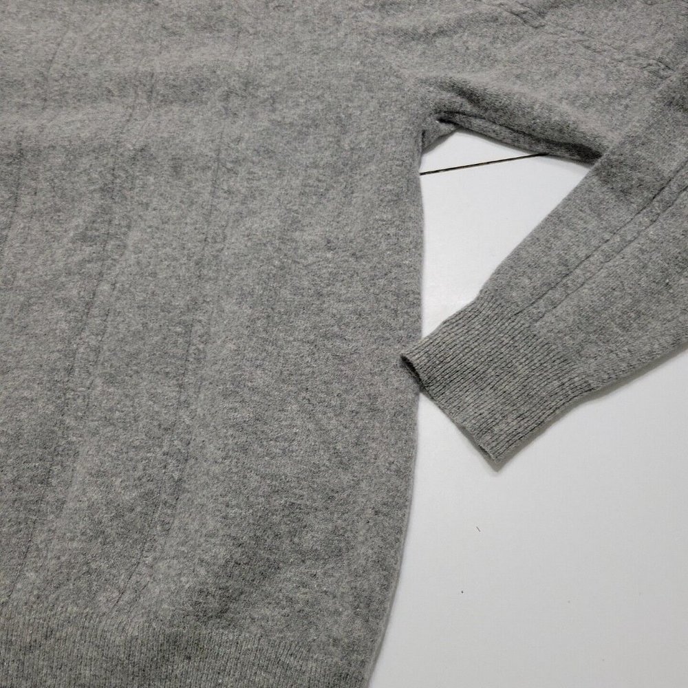 Jon Hatmaker Cardigan Mens Store Large Grey Lambswool Long Sleeve Sweater - Picture 9 of 12